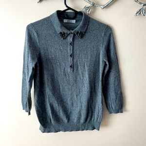 Zara Knit with Jewelled Collar